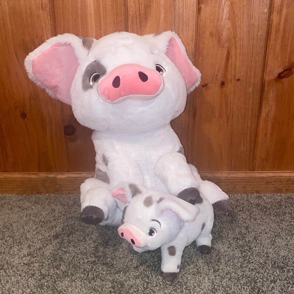 NWOT Rare jumbo and small Pau Pig plush
